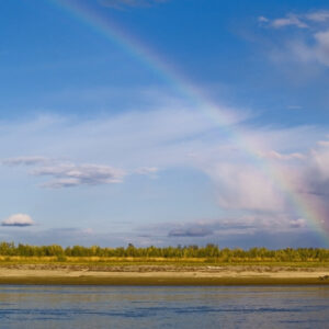 A post-storm rainbow.