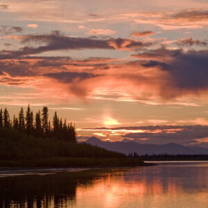 Reflections in the calm of evening.