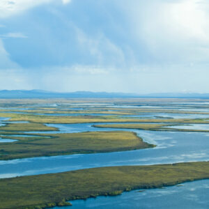 The winding delta of the Kobuk River.