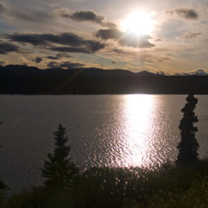 British Columbia river on road from Whitehorse to Skagway.